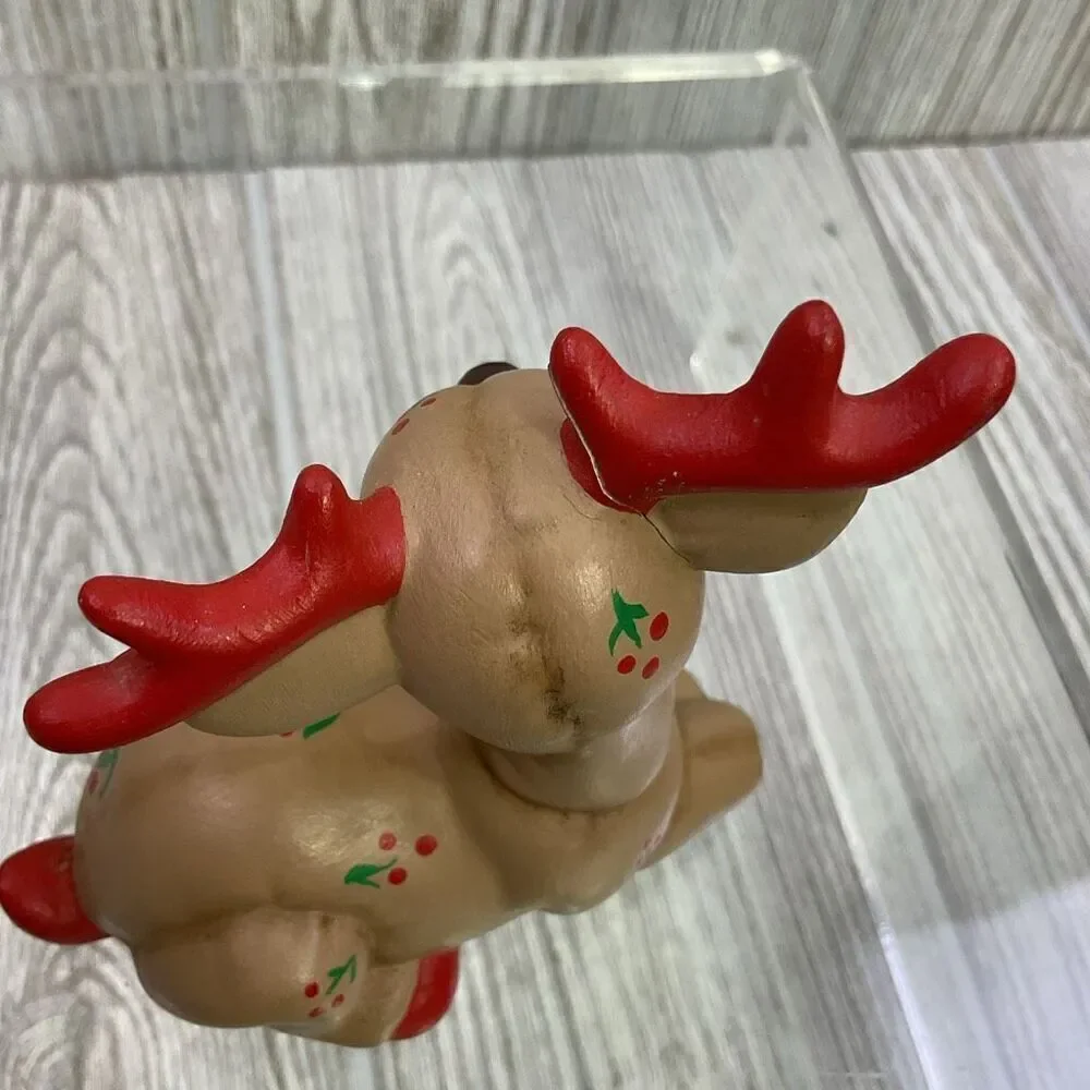 Vintage Hand Painted Kimple Molds Christmas Reindeer Set 6 1988